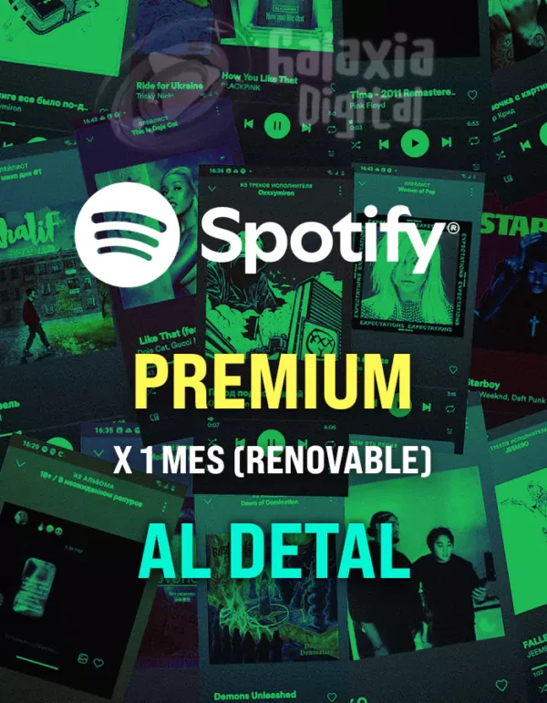 SPOTIFY PREMIUM X 1 MES RENOVABLE